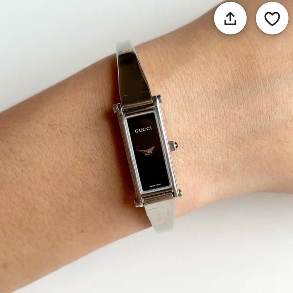Gucci Silver Smartwatch with Minimalist Design